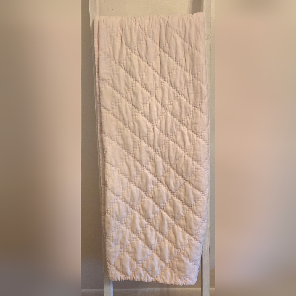 Simply Shabby Chic Rachel Ashwell Twin Pink Cotton Velvet Quilt Cottagecore